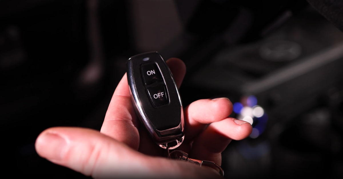 Golf cart wireless key fob