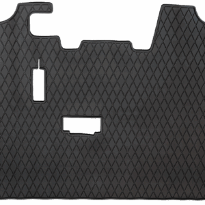 Golf cart mat black with black trim