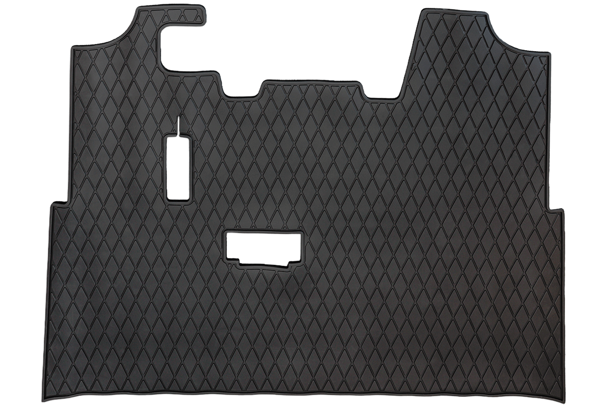 Golf cart mat black with black trim
