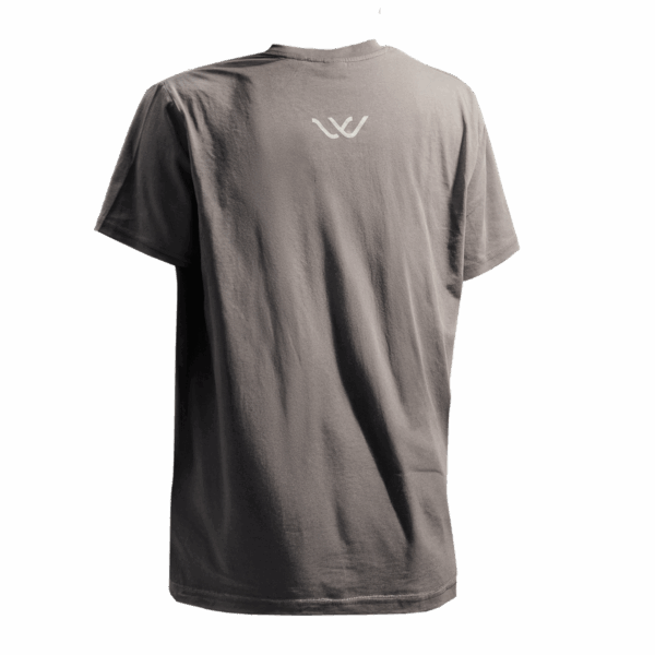 "Quiet Power. Bold Presence" Whisper Slogan Unisex T-shirt - Grey - Image 2