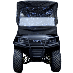 Fort facing golf cart FF6 Whisper model enclosure front view