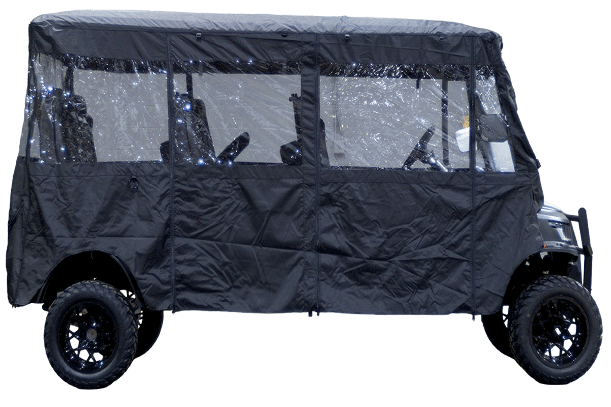 Fort facing golf cart FF6 Whisper model enclosure side view